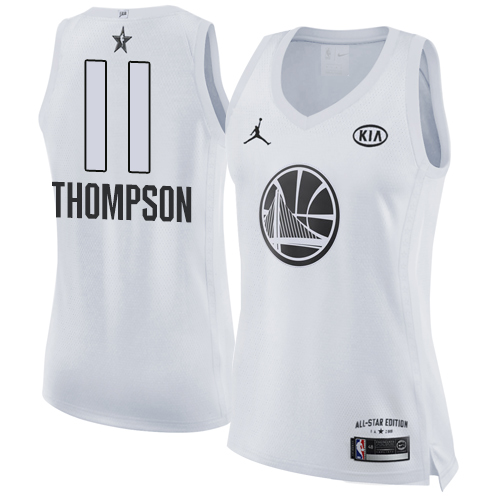 Nike Warriors #11 Klay Thompson White Women's NBA Jordan Swingman 2018 All-Star Game Jersey